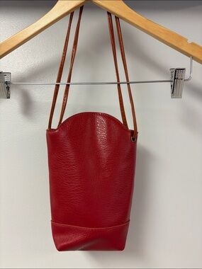 Red Heroing Textured Cross Body Faux Leather Purse